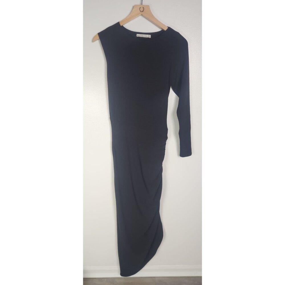 Abercrombie & Fitch Women's Sz. XST Black One Sleeve Midi Sheath Dress